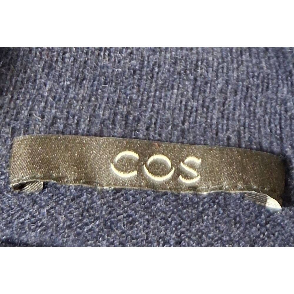 Cos womens xl turtleneck sweater 100% cashmere navy blue slouchy drop sleeve - Picture 6 of 10